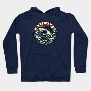 Sinister monster shark attacking Hoodie